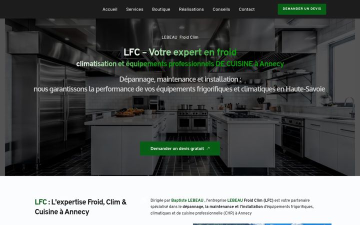 Screenshot of lebeaufroidclim.fr