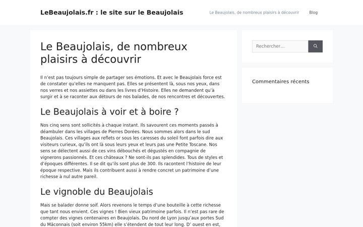 Screenshot of lebeaujolais.fr