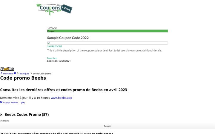 Screenshot of lebebe.fr