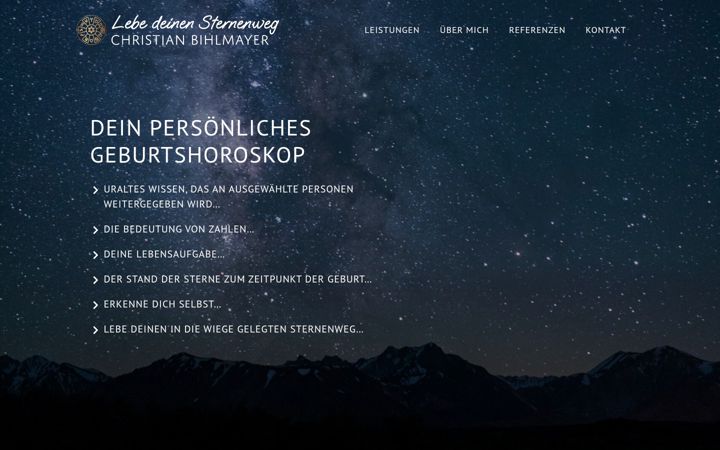 Screenshot of lebedeinensternenweg.de