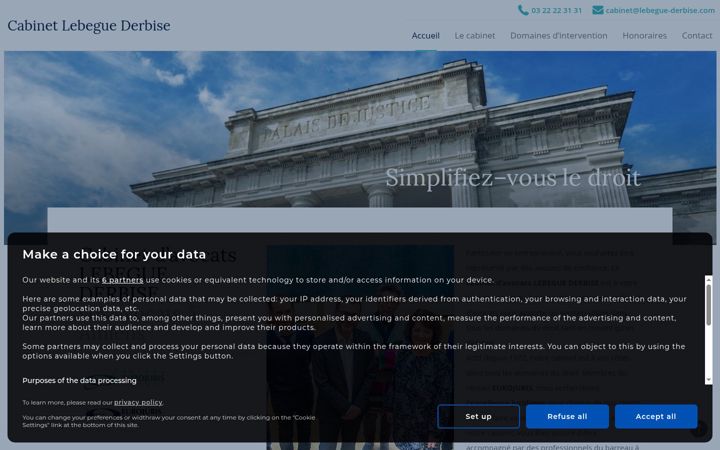 Screenshot of lebegue-derbise.fr