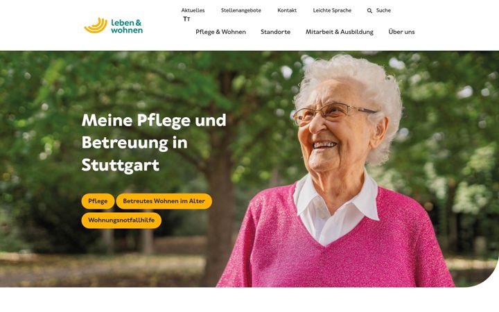 Screenshot ta' leben-und-wohnen.de