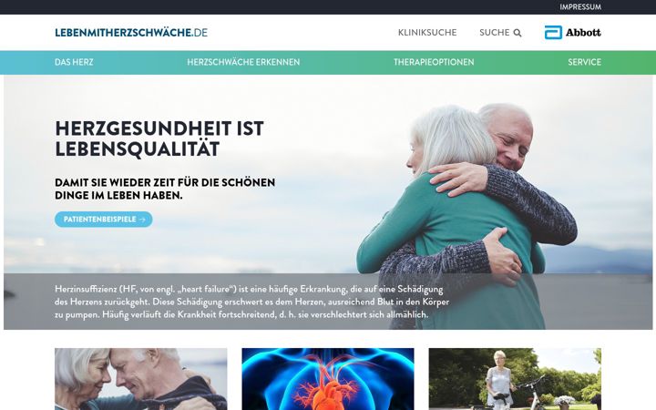 Screenshot of lebenmitherzschwaeche.de