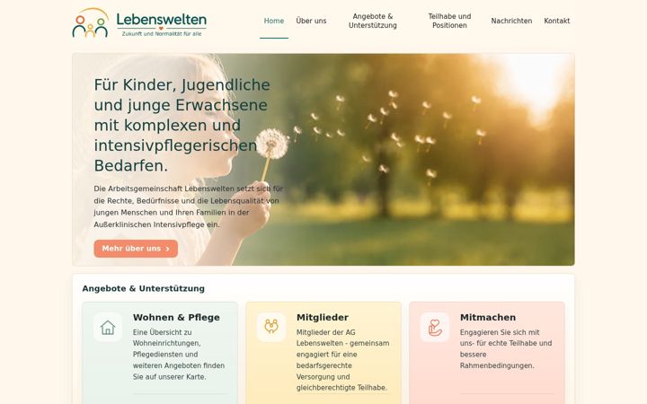 Screenshot of lebens-welten.de