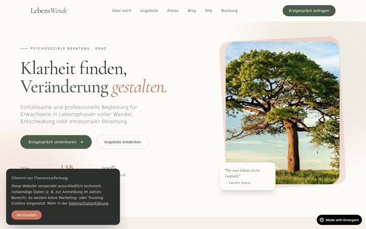 Screenshot of lebens-wende.com