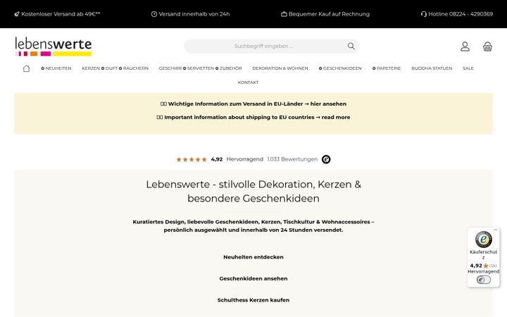 Screenshot of lebens-werte.com