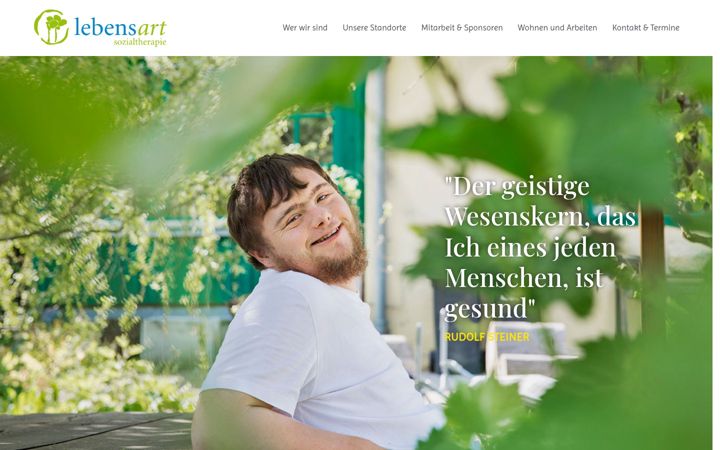 Screenshot of lebensart-sozialtherapie.at