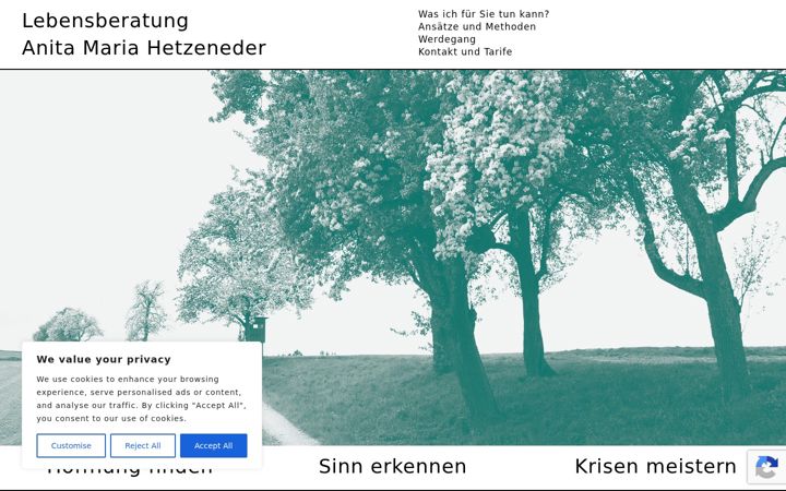 Screenshot of lebensberatung-hetzeneder.net