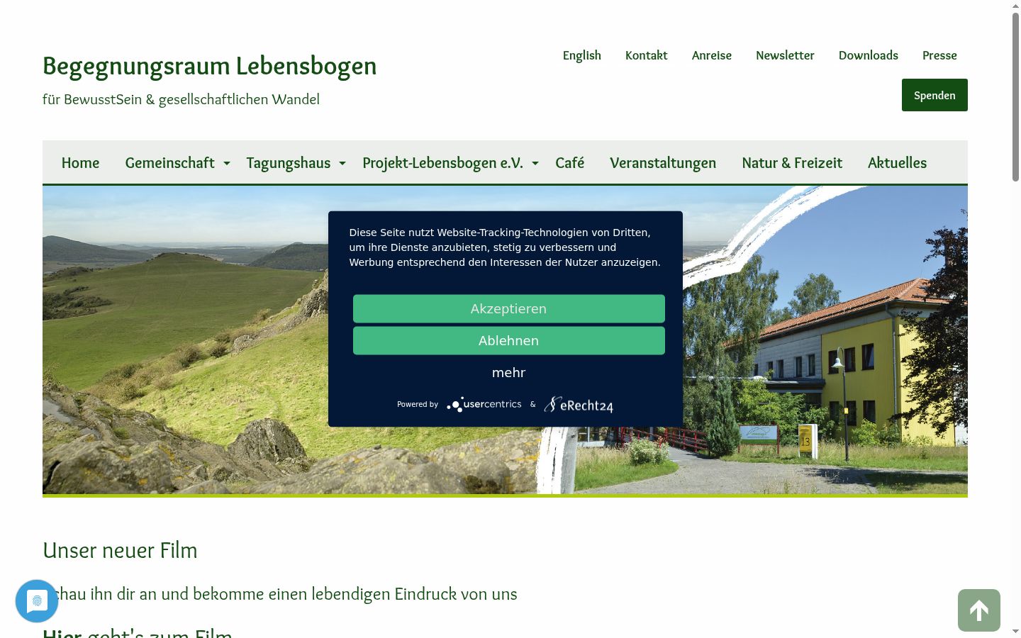 Screenshot tal-banner tal-kunsens muri qabel kwalunkwe interazzjoni