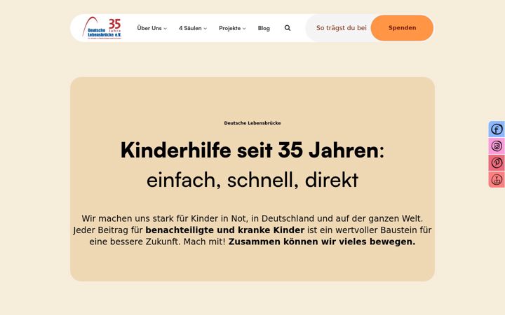Screenshot of lebensbruecke.de