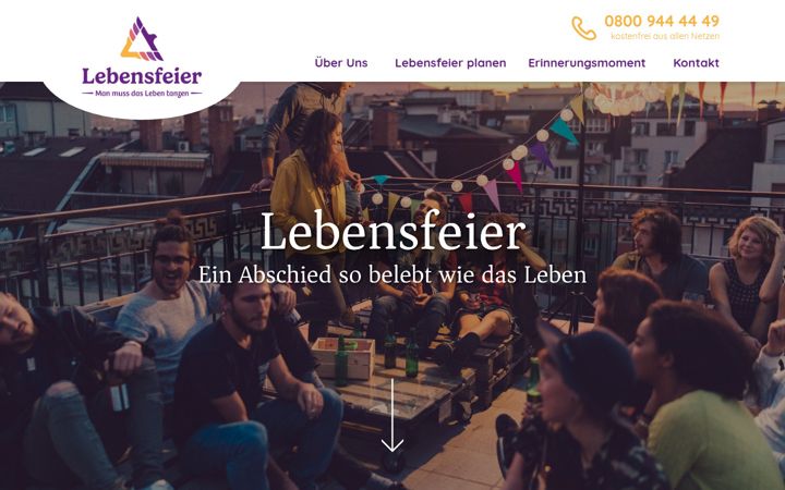 Screenshot of lebensfeier-deutschland.de