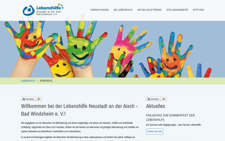 Screenshot of lebenshilfe-badwindsheim.de