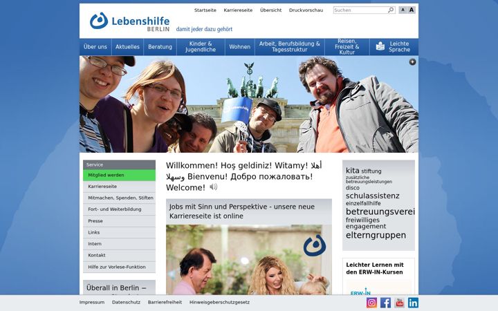 Screenshot of lebenshilfe-berlin.de