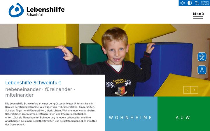 Screenshot of lebenshilfe-schweinfurt.de
