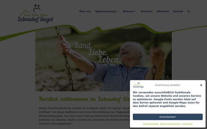 Screenshot of lebenshof-siegel.de