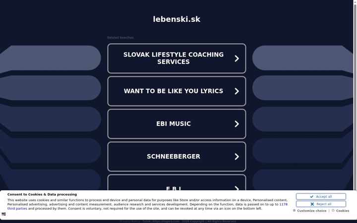 Screenshot of lebenski.sk
