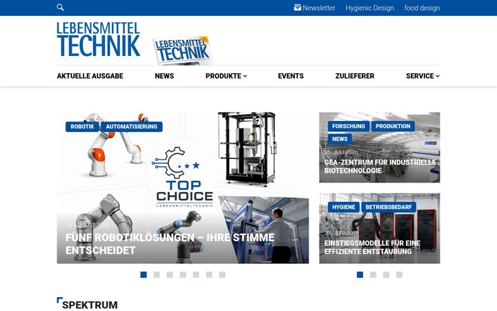 Screenshot of lebensmitteltechnik-online.de