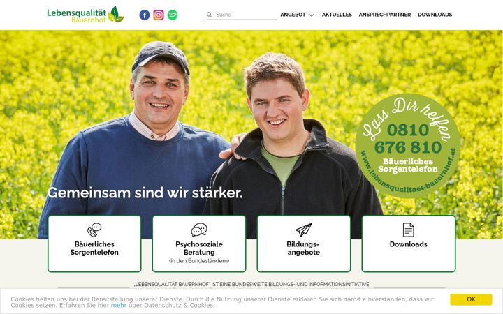 Screenshot of lebensqualitaet-bauernhof.at
