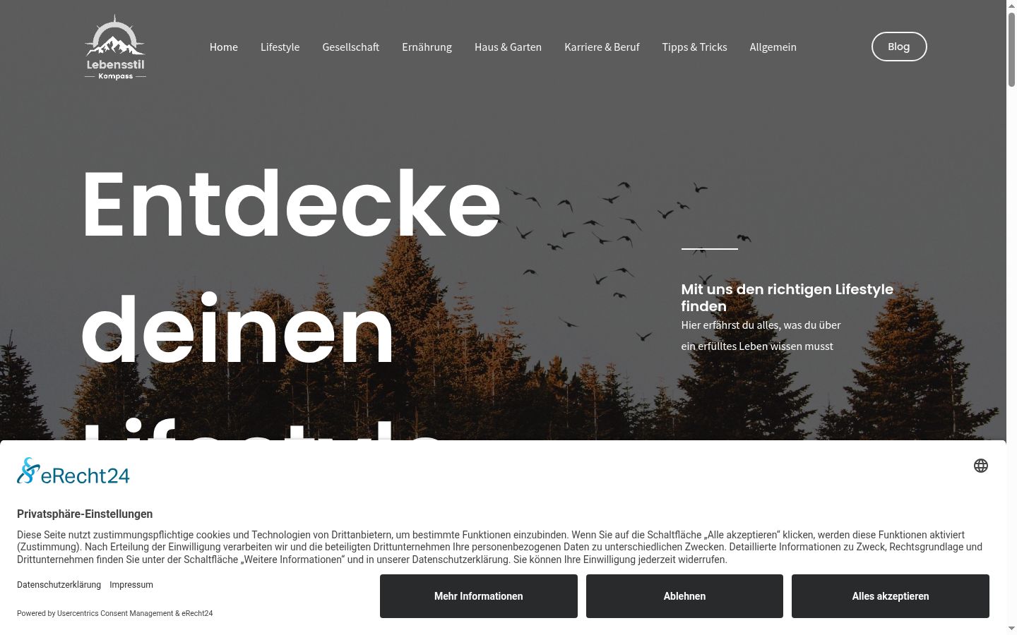 Screenshot van de toestemmingsbanner zoals getoond vóór enige interactie
