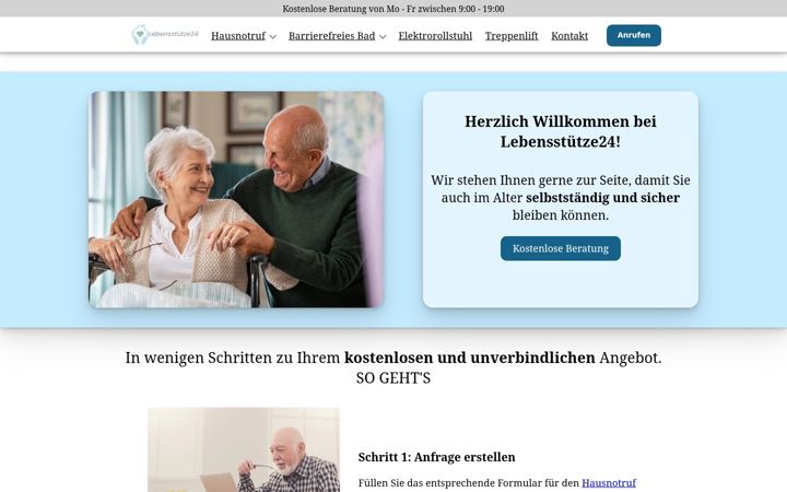 Screenshot of lebensstuetze24.de