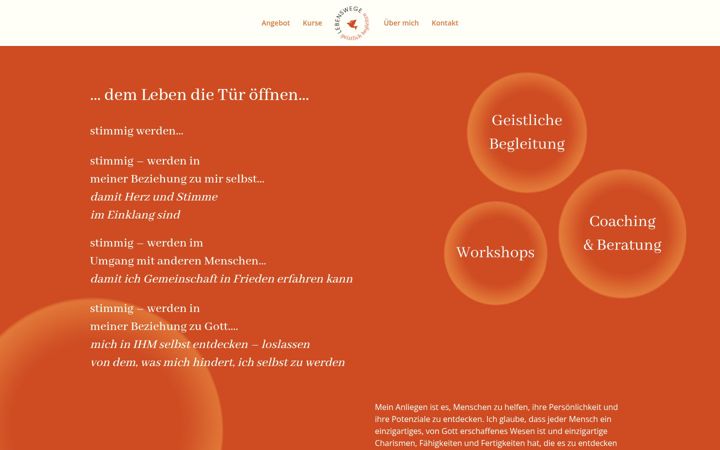 Screenshot of lebenswege-geistlich-begleiten.de