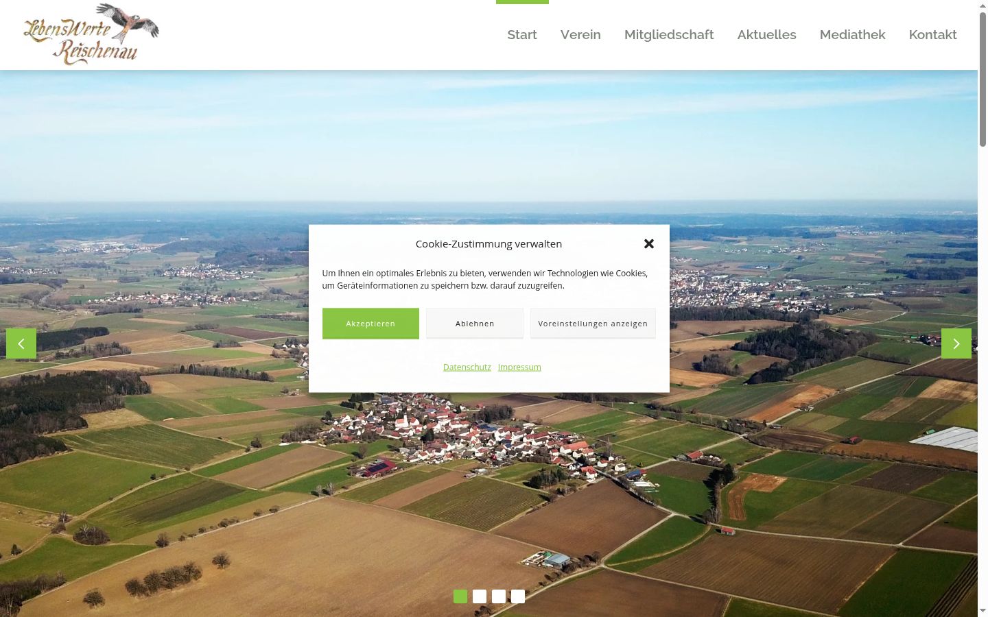 Screenshot van de toestemmingsbanner zoals getoond vóór enige interactie