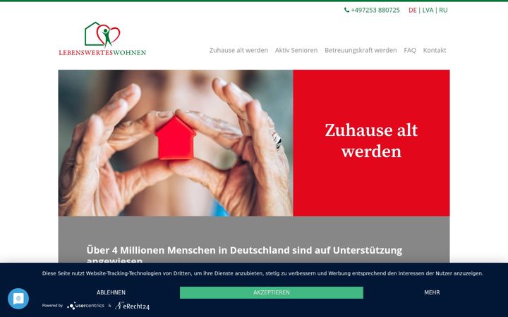 Screenshot of lebenswertes-wohnen.eu