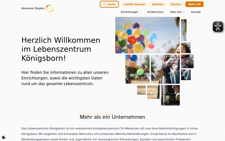 Screenshot of lebenszentrum-koenigsborn.de