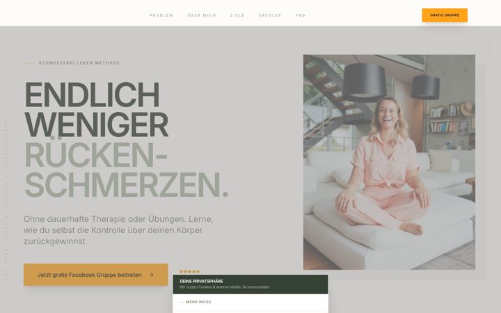 Screenshot of lebeschmerzfrei.at