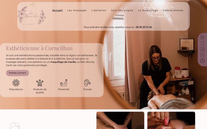 Screenshot of lebien-etre-bysarah.fr