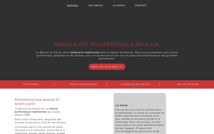 Screenshot of lebistrodusiecle.fr