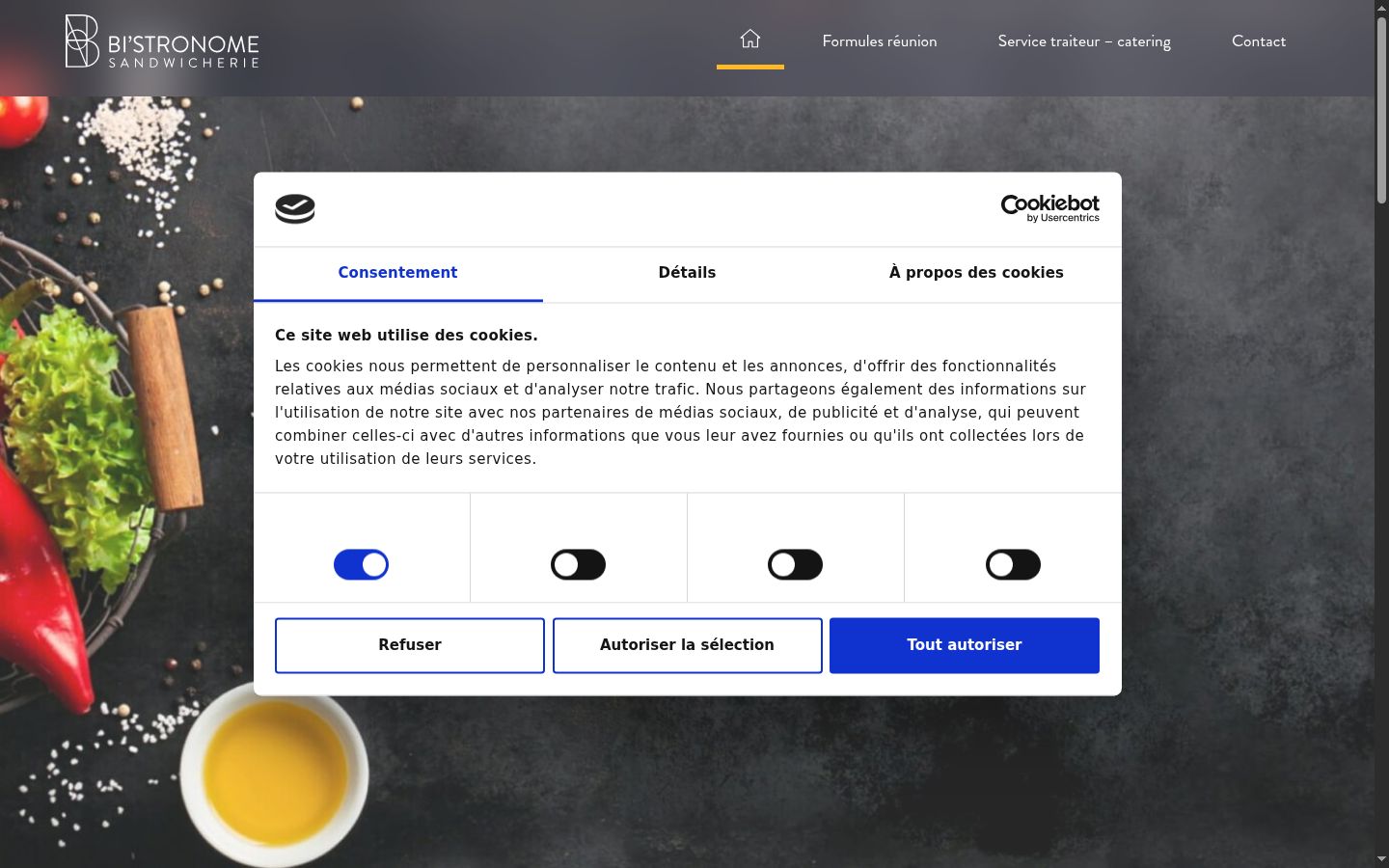 Zrzut ekranu banera zgody wyświetlanego przed jakąkolwiek interakcją