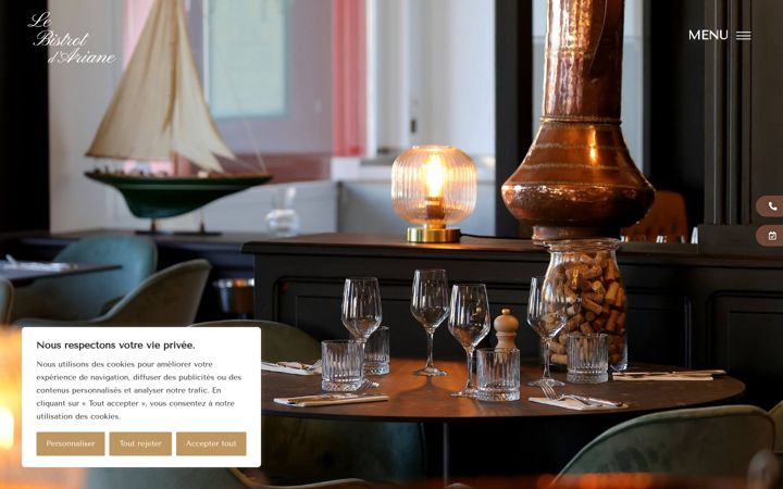 Screenshot of lebistrotdariane.fr