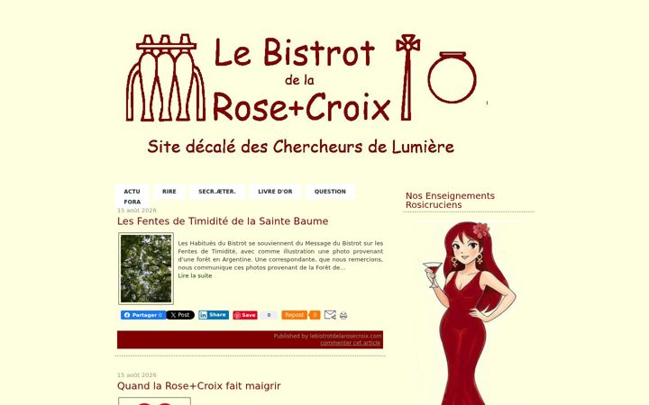 Screenshot of lebistrotdelarosecroix.com
