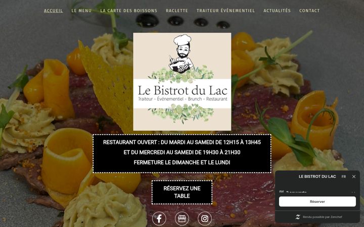 Screenshot of lebistrotdulac.fr