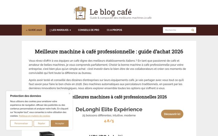 Screenshot of leblogcafe.com