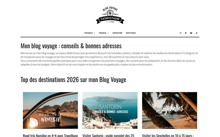 Screenshot of leblogcashpistache.fr