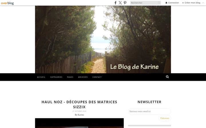 Screenshot of leblogdekarine.com