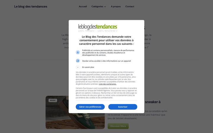 Screenshot of leblogdestendances.fr