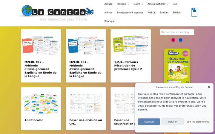 Screenshot of leblogducancre.com