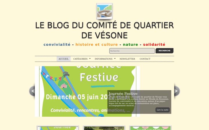 Screenshot of leblogducomitedequartierdevesone.com