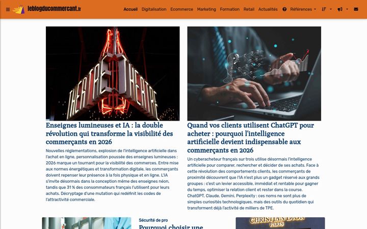 Screenshot of leblogducommercant.fr