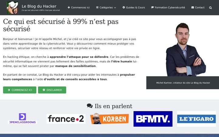 Screenshot of leblogduhacker.fr