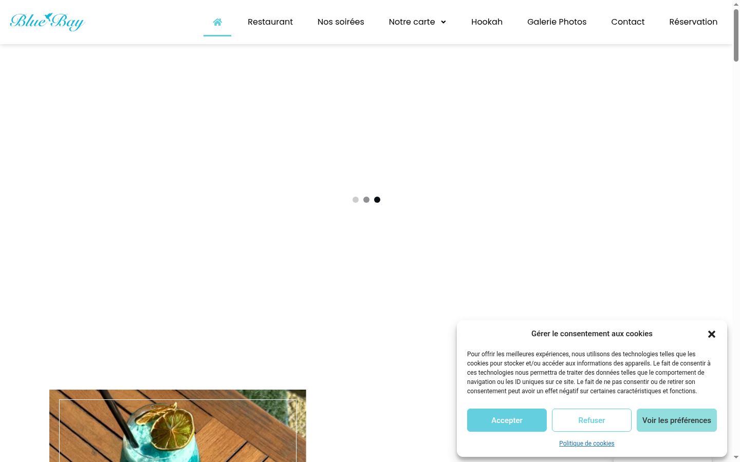 Screenshot tal-banner tal-kunsens muri qabel kwalunkwe interazzjoni