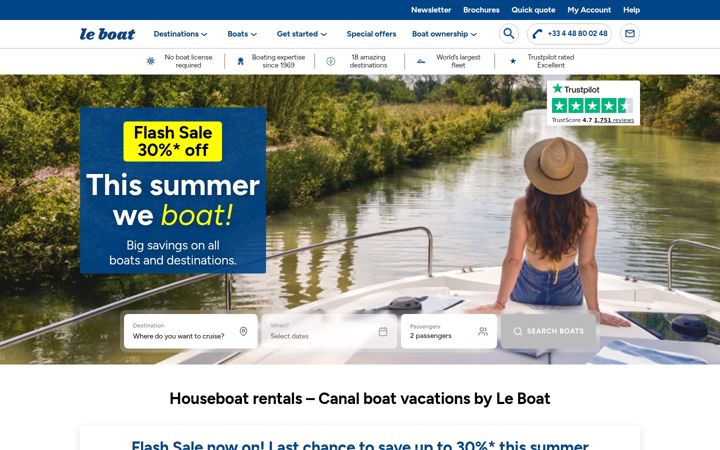 Screenshot of leboat.com