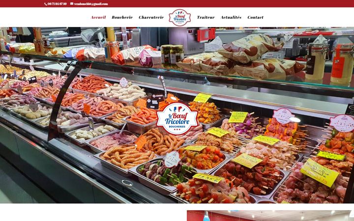 Screenshot of leboeuftricolore-boucherie.fr