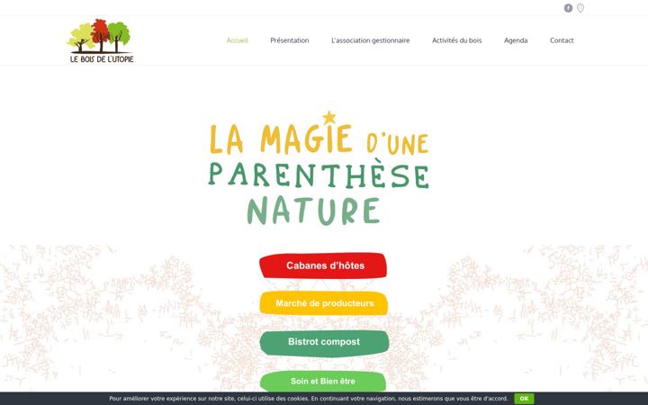 Screenshot of leboisdelutopie.com