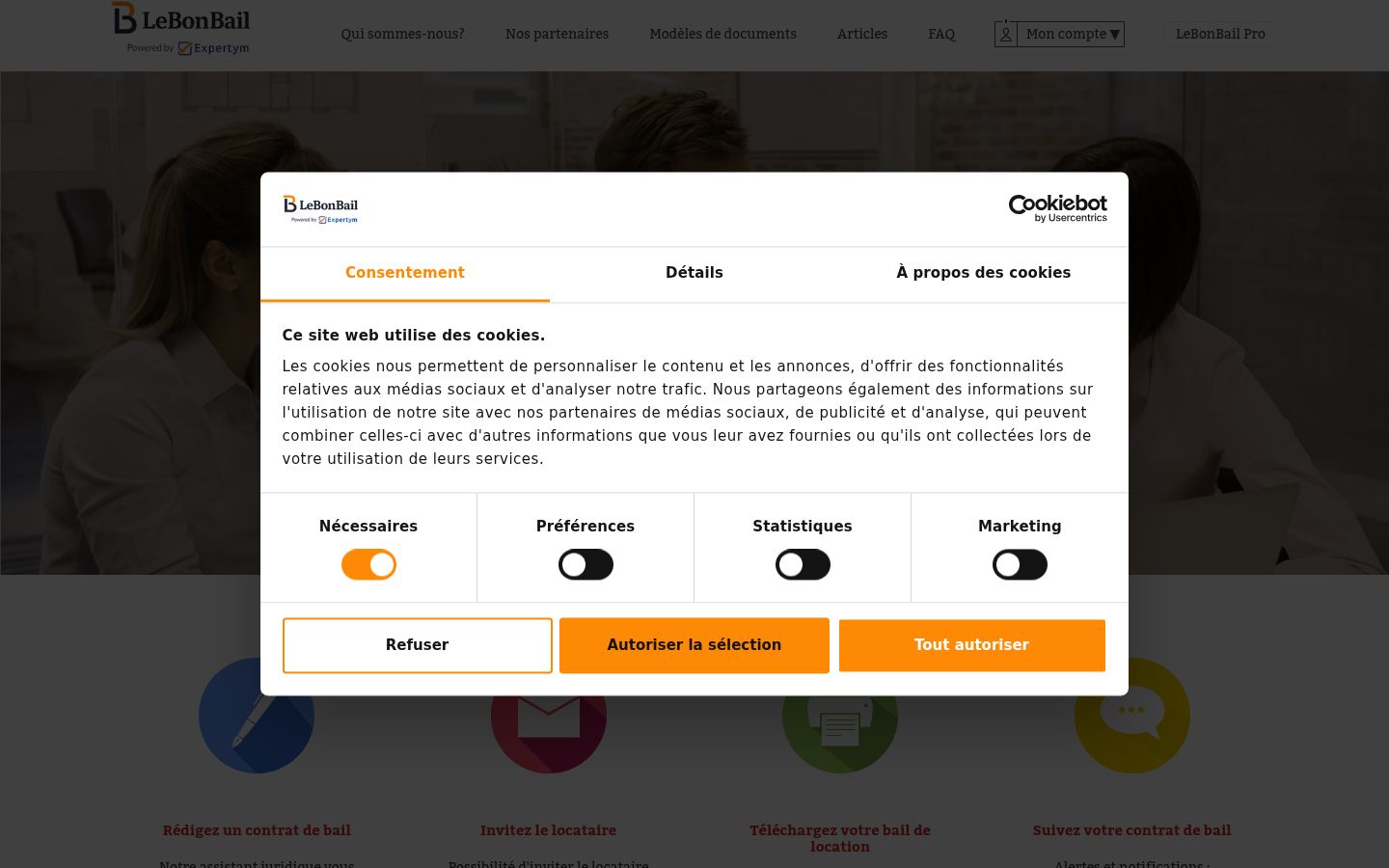 Screenshot tal-banner tal-kunsens muri qabel kwalunkwe interazzjoni
