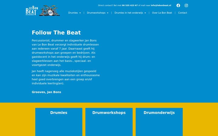 Screenshot of lebonbeat.nl