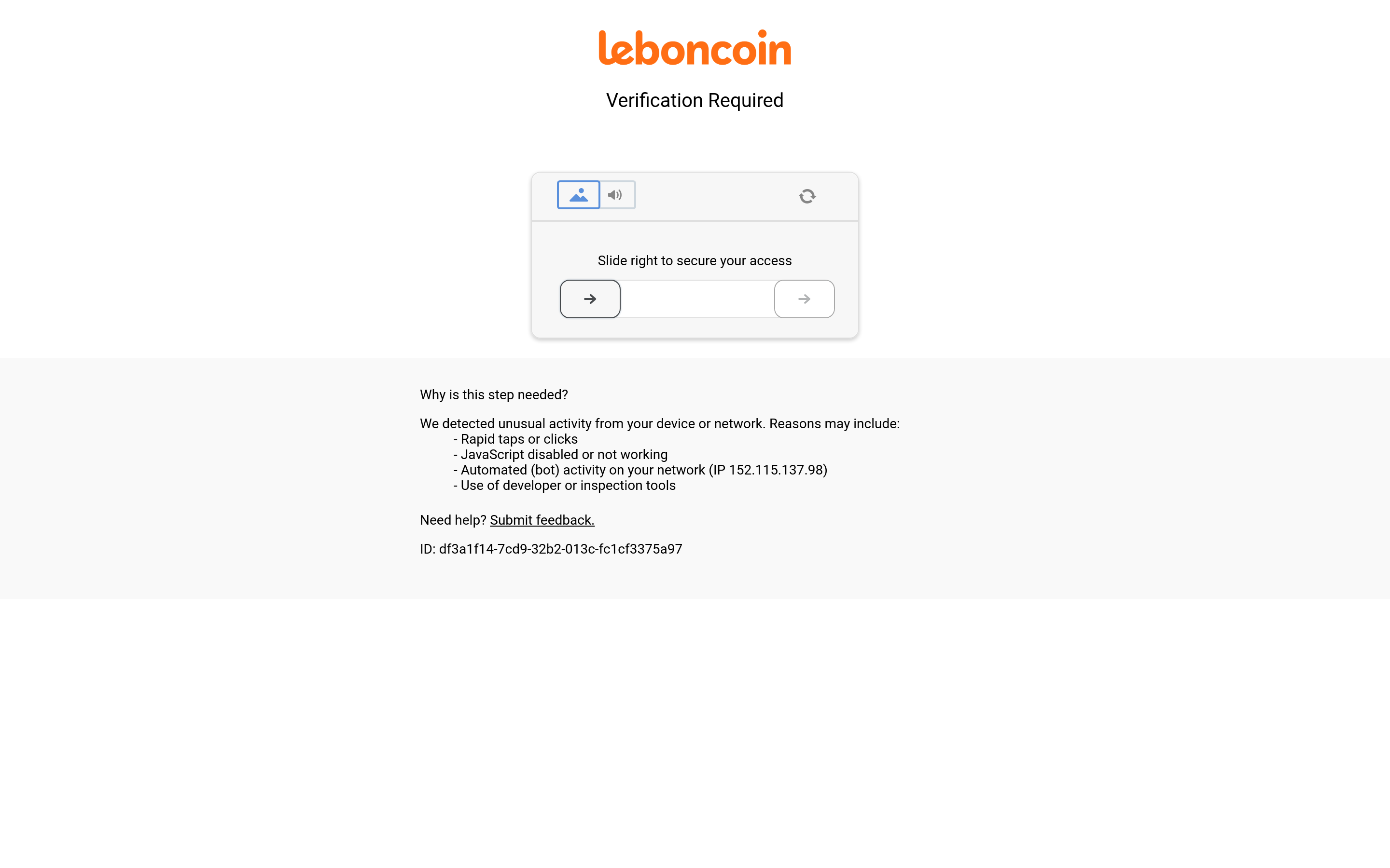 Screenshot of leboncoin.fr